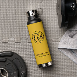 Yellow Simple Modern Stylish Company Business Logo Trinkflasche