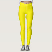 Yellow Simple Solid Leggings (Vorderseite)