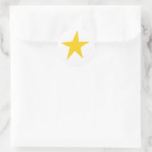 Yellow Simple Star Round Aufkleber (Tasche)