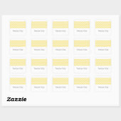 Yellow Simple Zickzack Danke Stickers (Blatt)