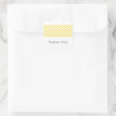 Yellow Simple Zickzack Danke Stickers (Tasche)