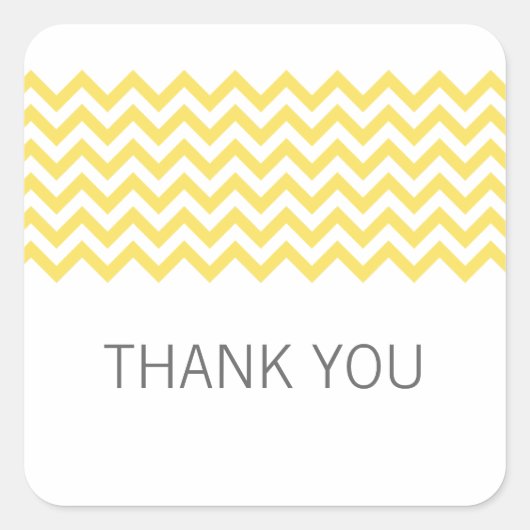Yellow Simple Zickzack Danke Stickers (Vorderseite)