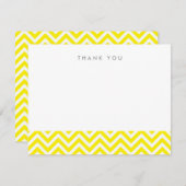 Yellow Simple Zickzack Dankeschön an Cards Mitteilungskarte (Vorne/Hinten)