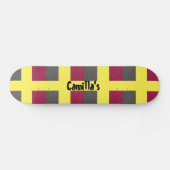 Yellow Skateboard Simulated Red Gray Glitzer (Horizontal)