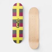 Yellow Skateboard Simulated Red Gray Glitzer (Vorderseite)