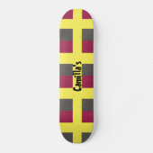 Yellow Skateboard Simulated Red Gray Glitzer (Vorderseite)