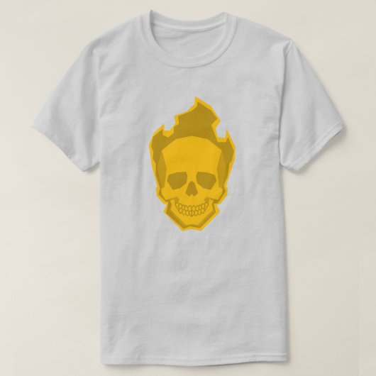 Yellow Skull Graphic T-Shirt – Bright Skull Design (Design vorne)