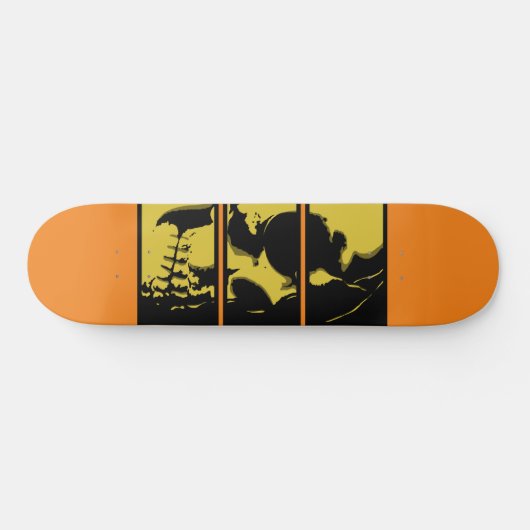 Yellow Skull Skateboard (Horizontal)