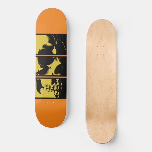 Yellow Skull Skateboard (Vorderseite)