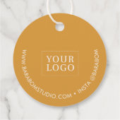 Yellow Small Business Danke Paket Tag Geschenkanhänger (Rückseite)