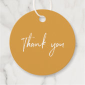 Yellow Small Business Danke Paket Tag Geschenkanhänger (Vorderseite)