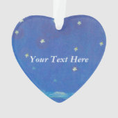 Yellow Smilam Moon Face Stars Fantasy Woman Ornament (Rückseite)