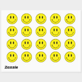Yellow Smiley One Happy Typ/Gal Birthday Stickers (Blatt)