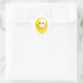 Yellow Smilie Balloon Runder Aufkleber (Tasche)