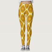 Yellow Snake Diamond Print Leggings (Vorderseite)