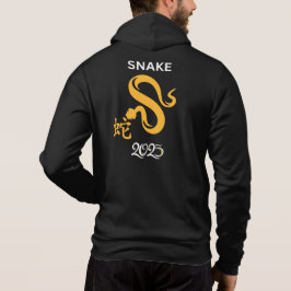 Yellow Snake Jahr 2025 mit chinesischer Wortschlan Hoodie
