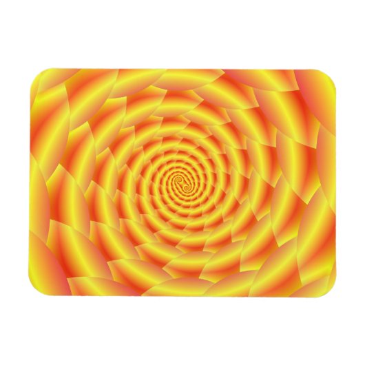 Yellow Snakeskin Spiral Magnet (Horizontal)