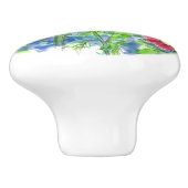 Yellow Snapdragons Honey Bee Cosmos Keramikknauf (Seitenansicht)