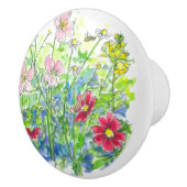 Yellow Snapdragons Honey Bee Cosmos Keramikknauf (Rechts)