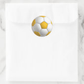 Yellow Soccer Ball Sports Player Round Stickers (Tasche)