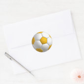 Yellow Soccer Ball Sports Player Round Stickers (Umschlag)