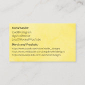 Yellow Social calling card-Disc Golf Visitenkarte (Rückseite)