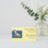 Yellow Social calling card-whale Visitenkarte (Stehend Vorderseite)
