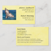 Yellow Social calling card-whale Visitenkarte (Vorne/Hinten)