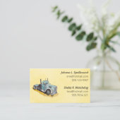 Yellow Social introduction calling card-semi Visitenkarte (Stehend Vorderseite)