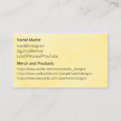 Yellow Social introduction calling card-semi Visitenkarte (Rückseite)