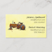 Yellow Social introduction calling card-tractor Visitenkarte (Vorderseite)