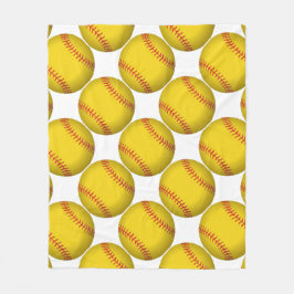 Yellow Softball Fleecedecke