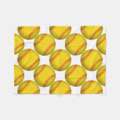 Yellow Softball Fleecedecke (Vorderseite (Horizontal))