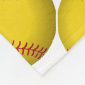Yellow Softball Fleecedecke (Ecke)