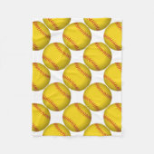 Yellow Softball Fleecedecke (Vorderseite)
