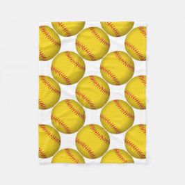 Yellow Softball Fleecedecke