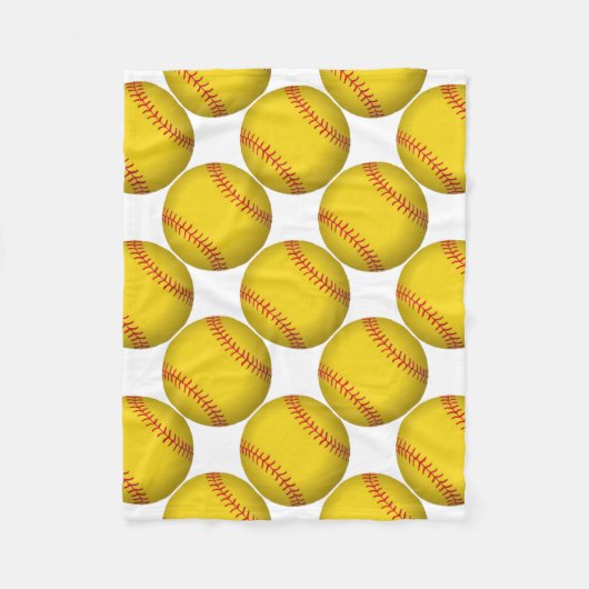 Yellow Softball Fleecedecke (Vorderseite)