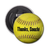 Yellow Softball für Trainer Flaschenöffner (Vorderseite)