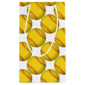 Yellow Softball Kleine Geschenktüte (Rückseite)