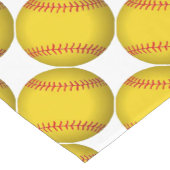 Yellow Softball Kurzer Tischläufer (Ecke)