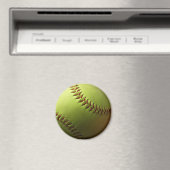 Yellow Softball Mini Magnet (In Situ (Geschirrspüler))