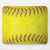 Yellow Softball Mousepad (Vorne)