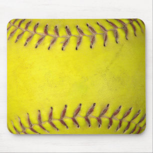 Yellow Softball Mousepad