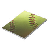 Yellow Softball Notepad Notizblock (Rotiert)