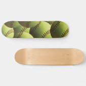 Yellow Softball Wallpaper Skateboard (Horizontal)
