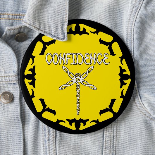 Yellow Solar Plexus Chakra Dragonfly Button (Beispiel)