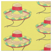 Yellow Sombrero Hat Mexico Cinco de Mayo Fiesta Stoff (Nahaufnahme)