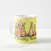 Yellow Somebunny Bunny Rabbit Liebe Wertschätzung Kaffeetasse (Vorderseite Links)