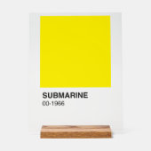 Yellow Song Album - Kleiner Hintergrund Acrylschild (Vorderseite)