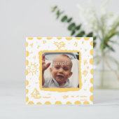 Yellow Songbird - Geburtsankündigung Ankündigung (Stehend Vorderseite)